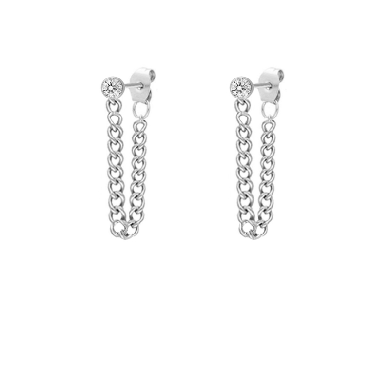 Ketting oorbellen little stone