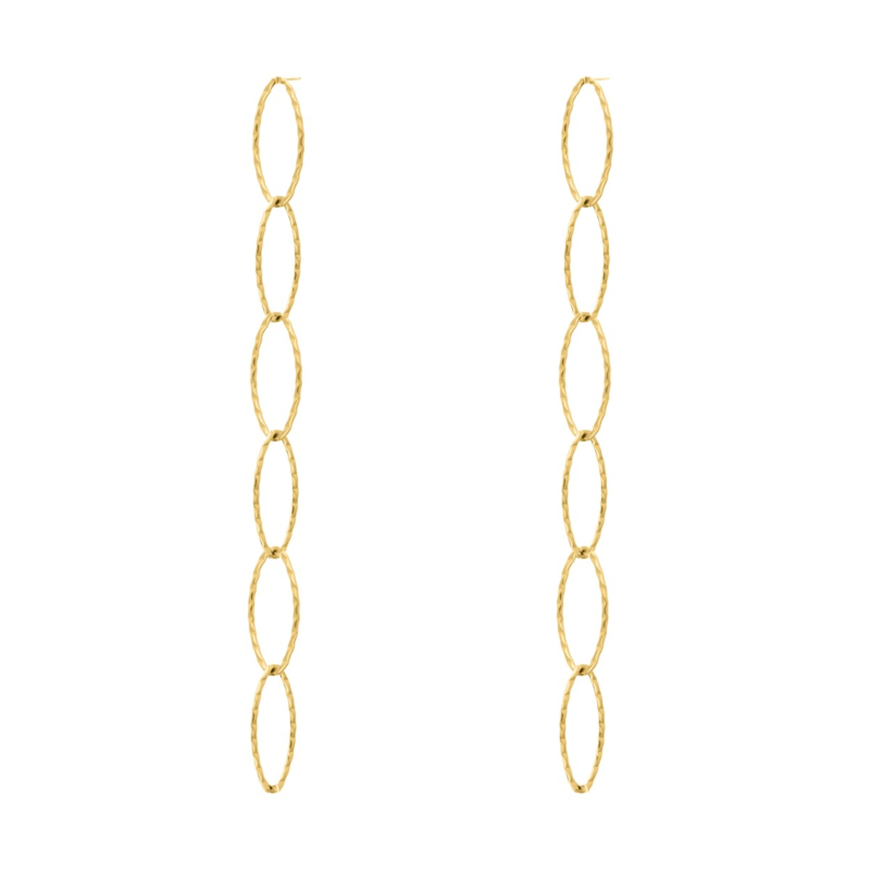 Ketting oorbellen long chain