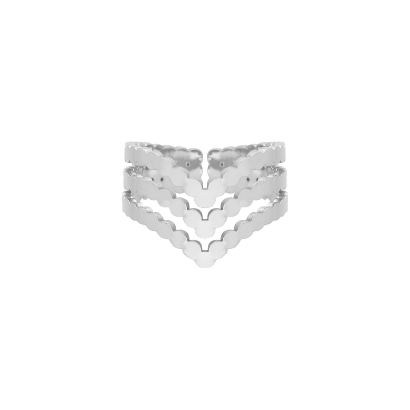 Dots ring zilver