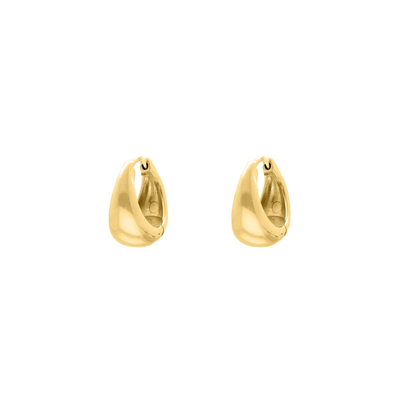 Mini teardrop hoops goudkleurig