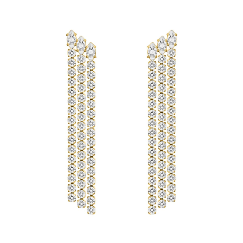 NO.1 party oorbellen goudkleurig