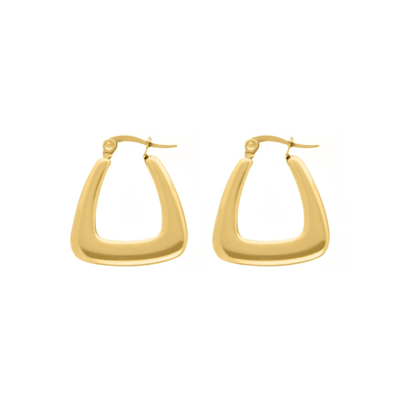 Bold organic hoops goudkleurig