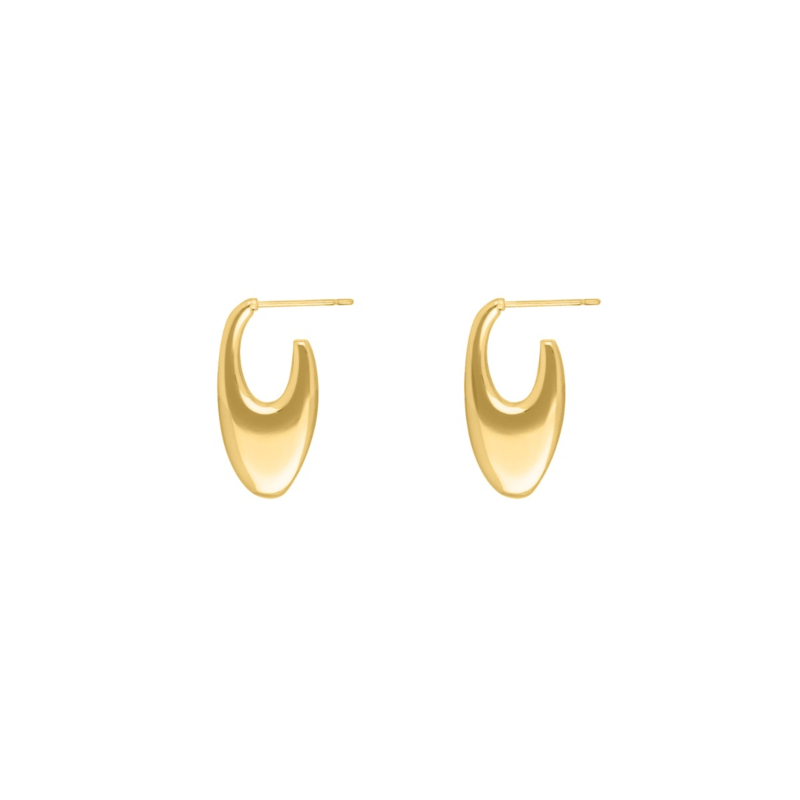 Bold curve hoops goudkleurig