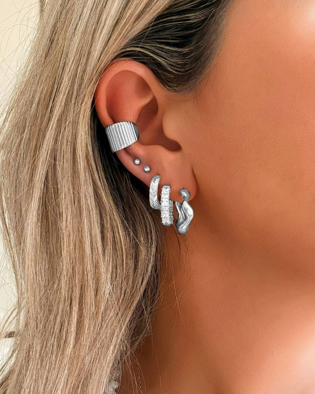 Earparty zilverkleurig