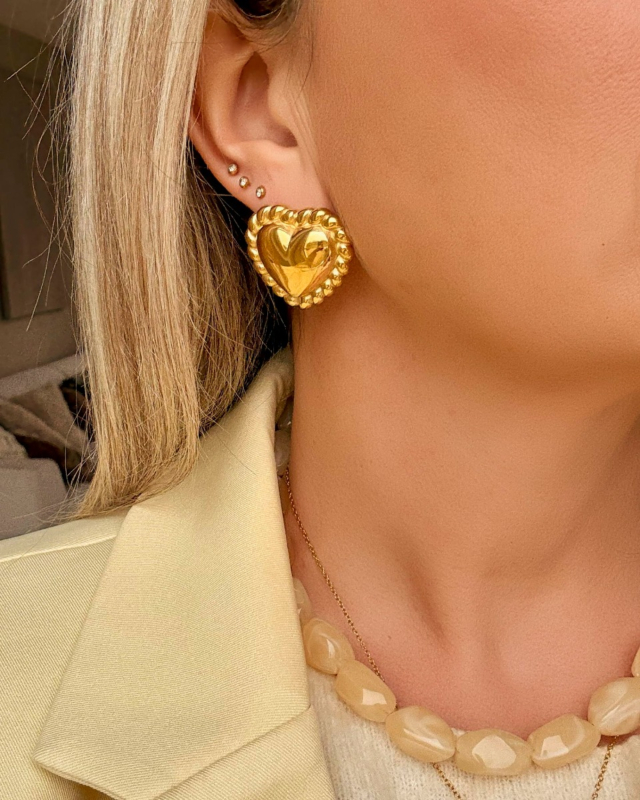 Gouden hartjes oorbellen