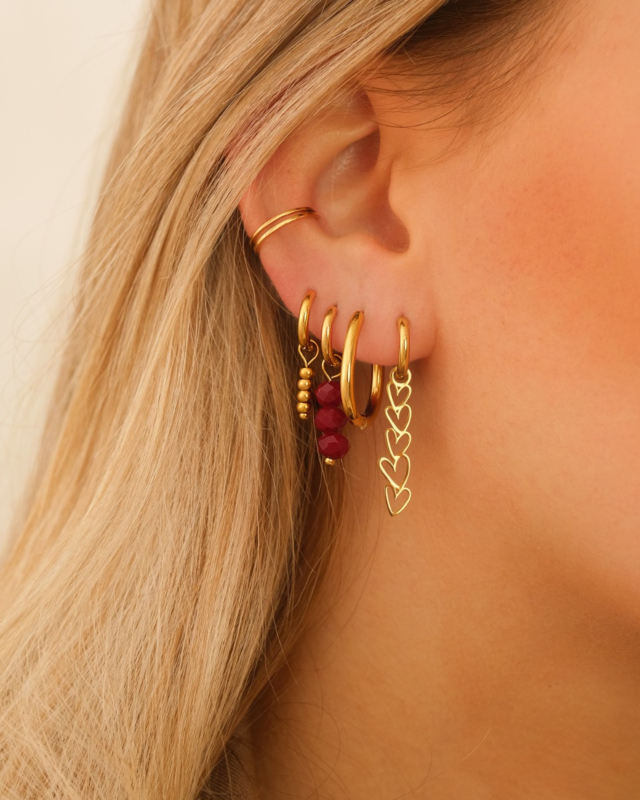 Gouden earparty hartjes