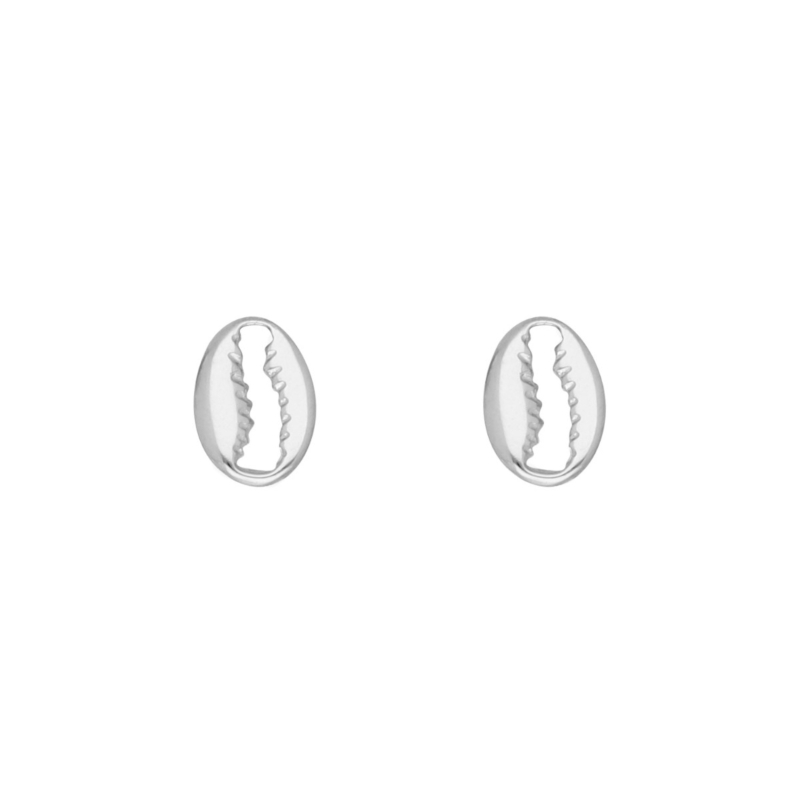 Stud oorbellen schelp