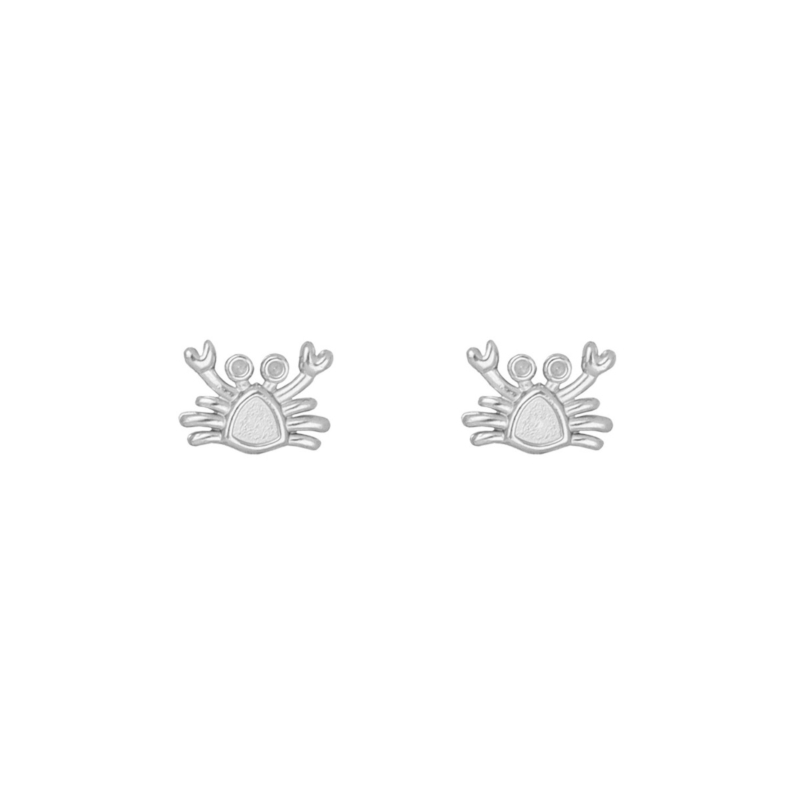 Stud oorbellen krab