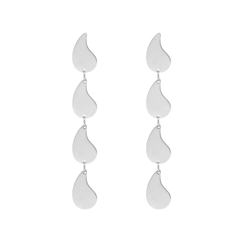 Druppeloorbellen zilver