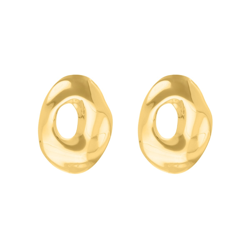 Grote ovale oorbellen goudkleurig