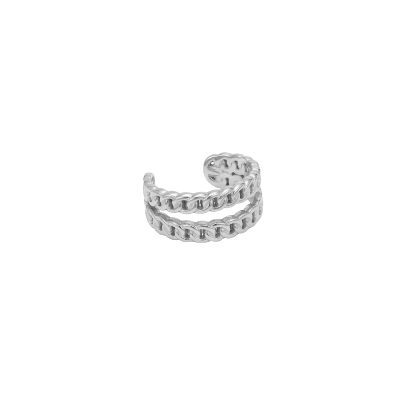 Ear cuff dubbele chain