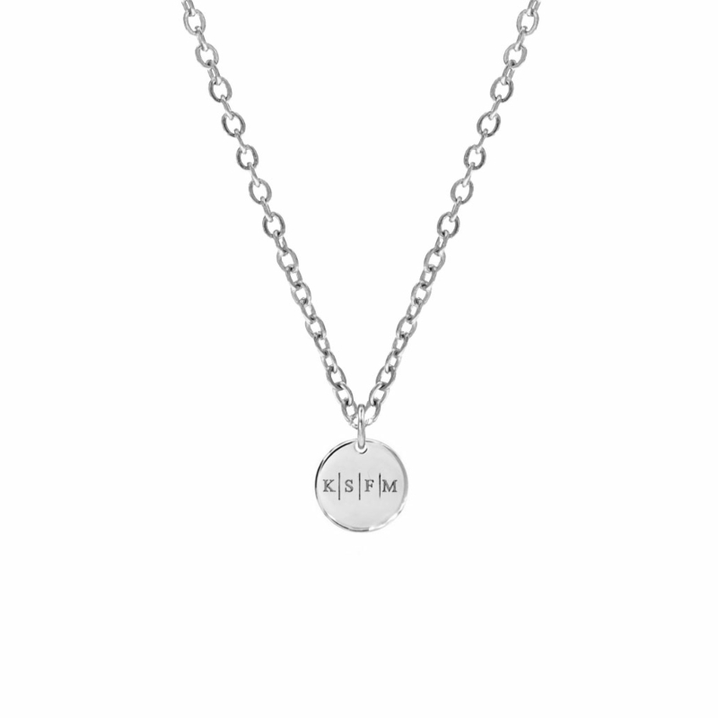 Vier Initialen Ketting Zilver