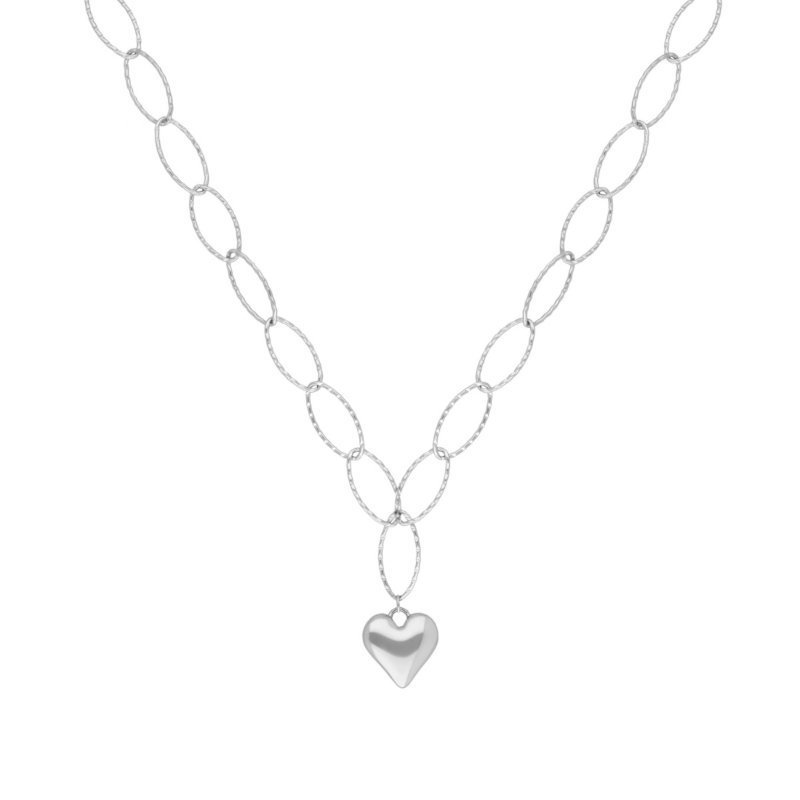 Lange ketting hartjes bedel