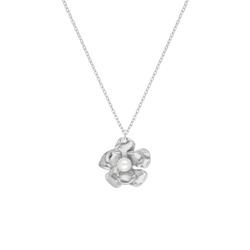 Ketting flower & pearl