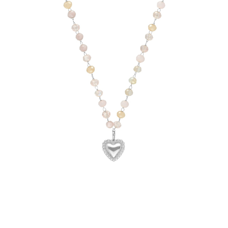 Kralen ketting vintage hartje