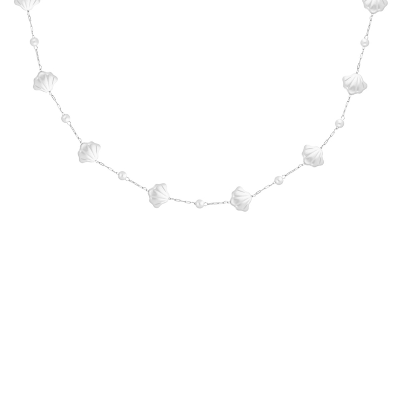 Schelpen ketting met parels