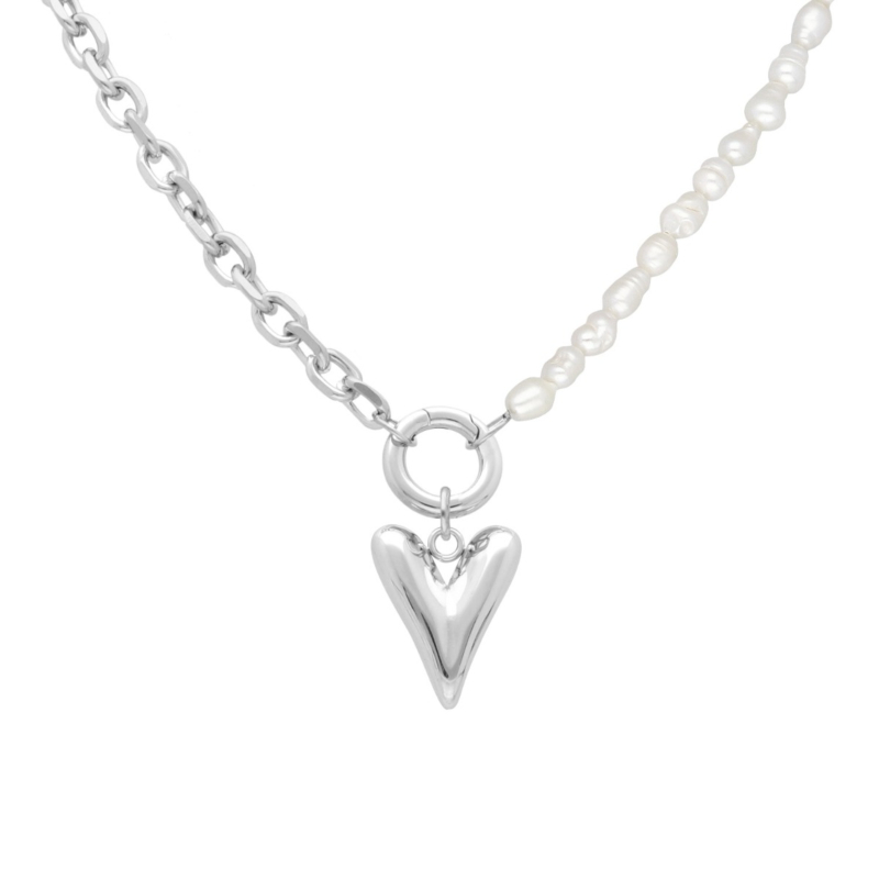 Chain & pearl ketting