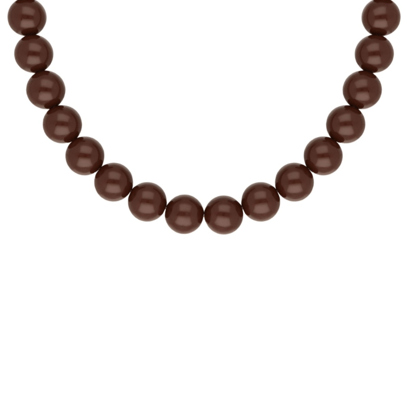 Ketting candy kralen bruin goudkleurig