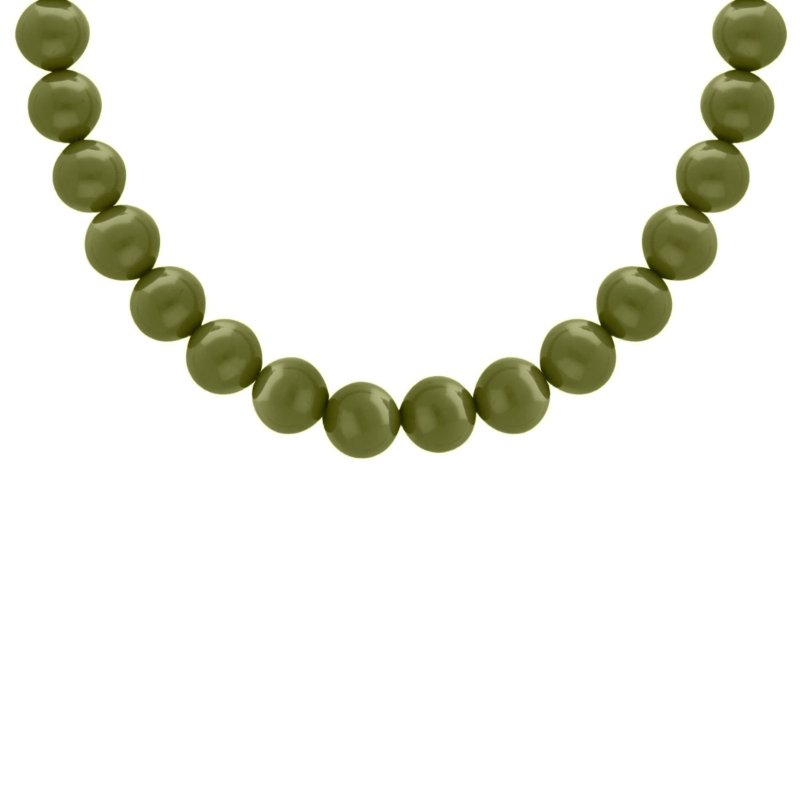 Ketting candy kralen olijfgroen