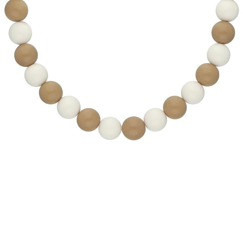 Ketting candy kralen beige