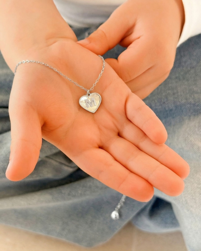 Luxury initial ketting zilver met letter