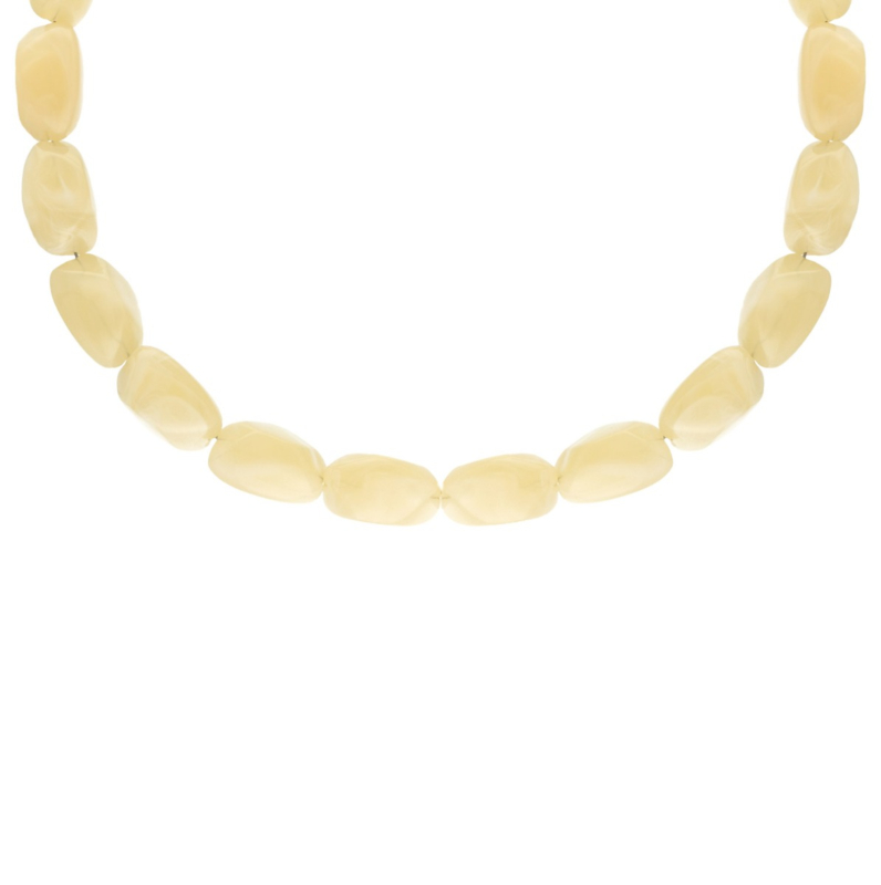Kralen ketting butter yellow