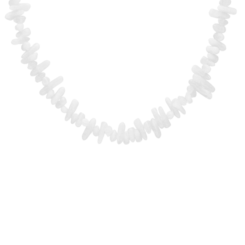 Kralenketting steentjes mix wit