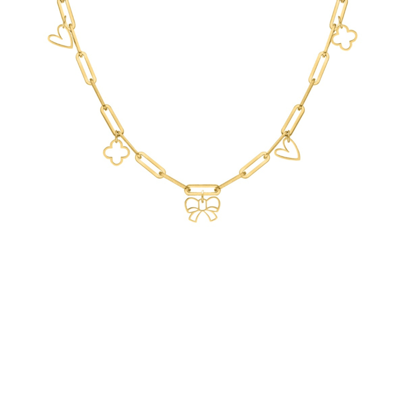 Gouden ketting met bedels
