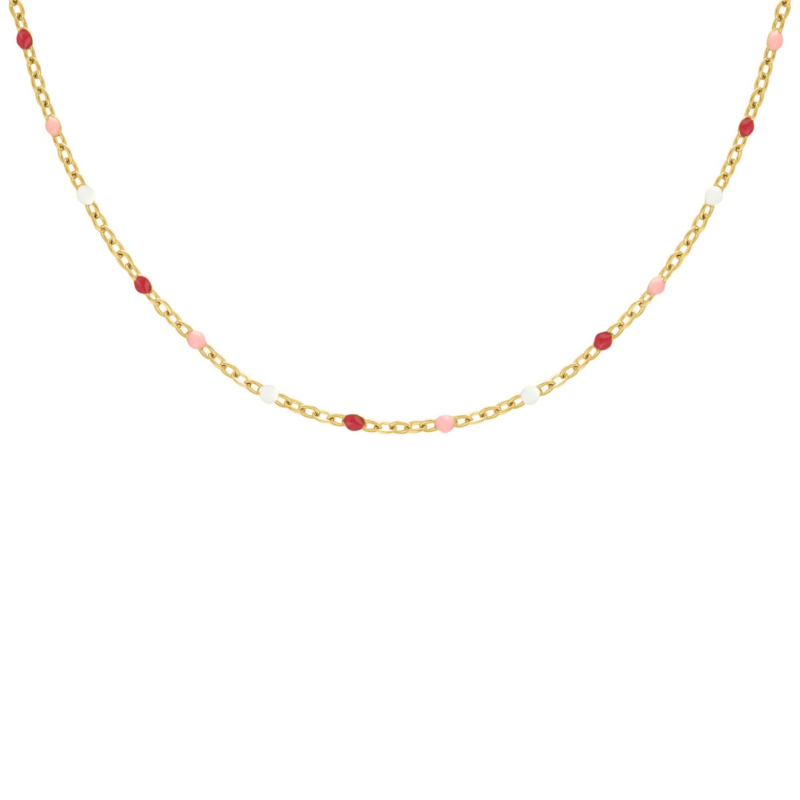Ketting dots mix goudkleurig