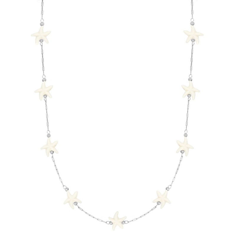 Zeester ketting zilver