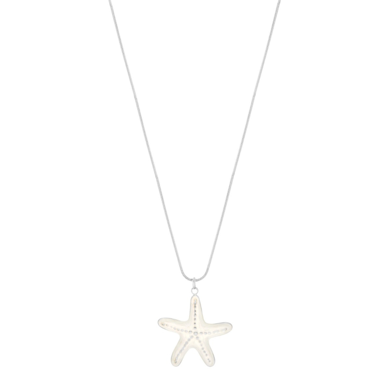 Zilveren zeester ketting