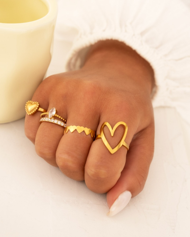 gouden ringen combinatie