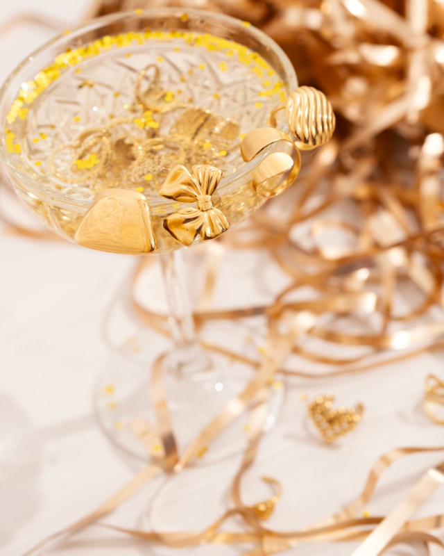 Cocktail glas met ringen