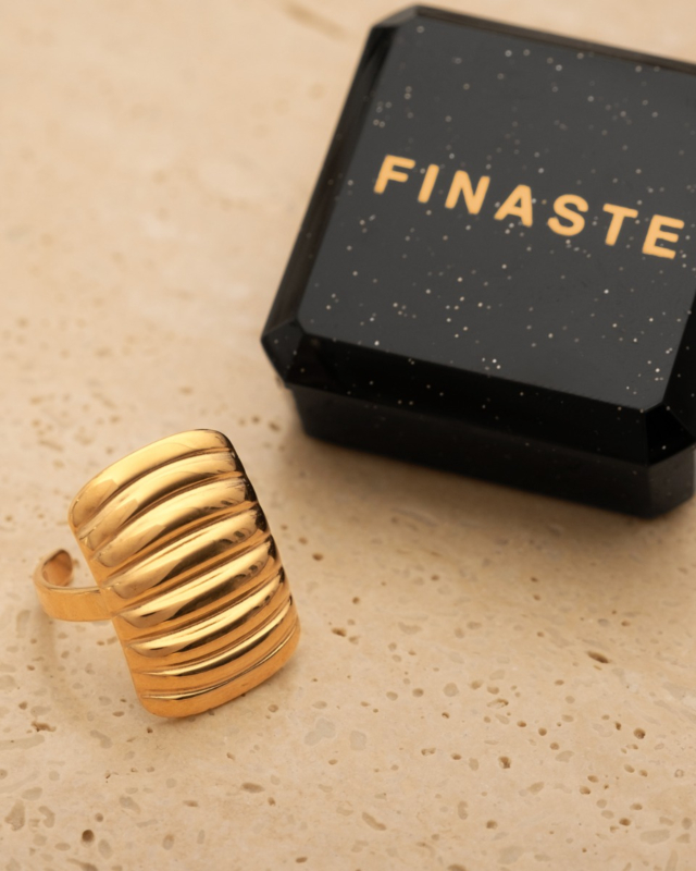 Ring chunky goud