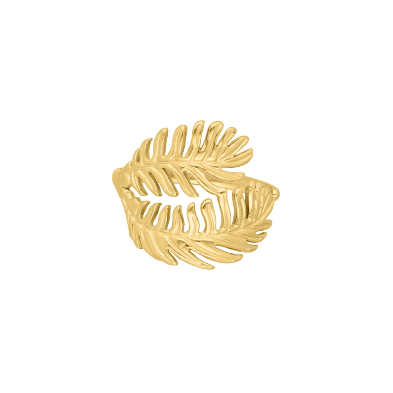 Vintage ring blaadjes goud