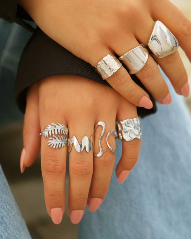 Ringparty zilver statement