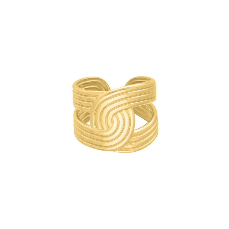 Japandi ring goudkleurig