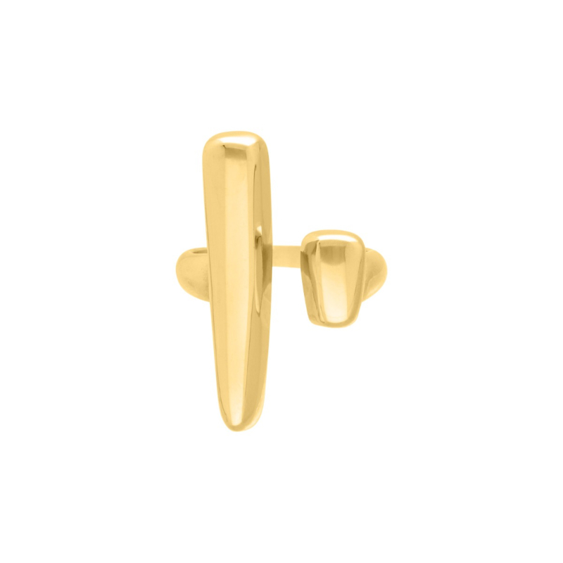 Minimalistische ring open goudkleurig