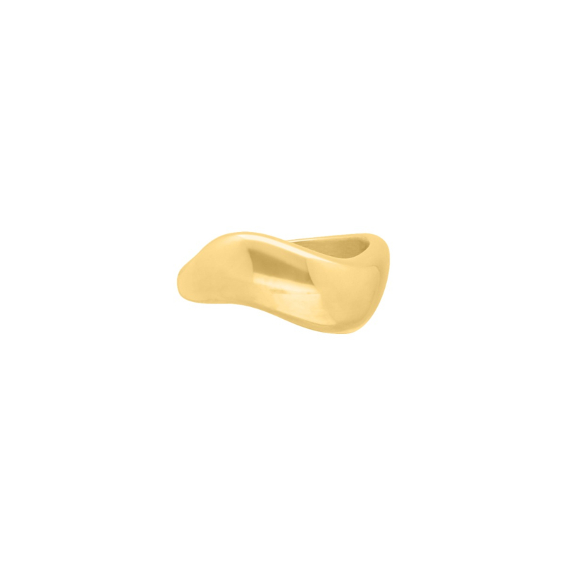 Ring iconic wave goudkleurig