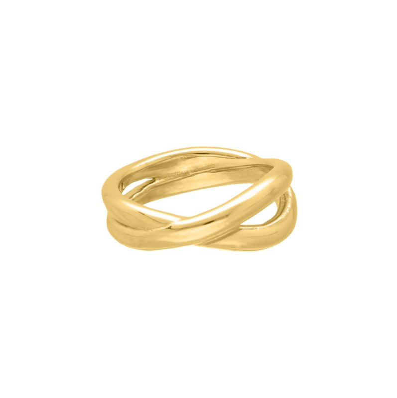 Musthave ring gekruist goudkleurig