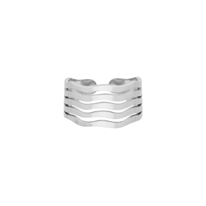 Ring golvend zilver