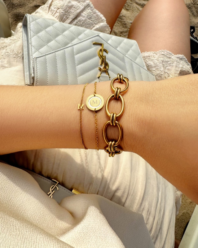 Initial bracelet mini goldplated