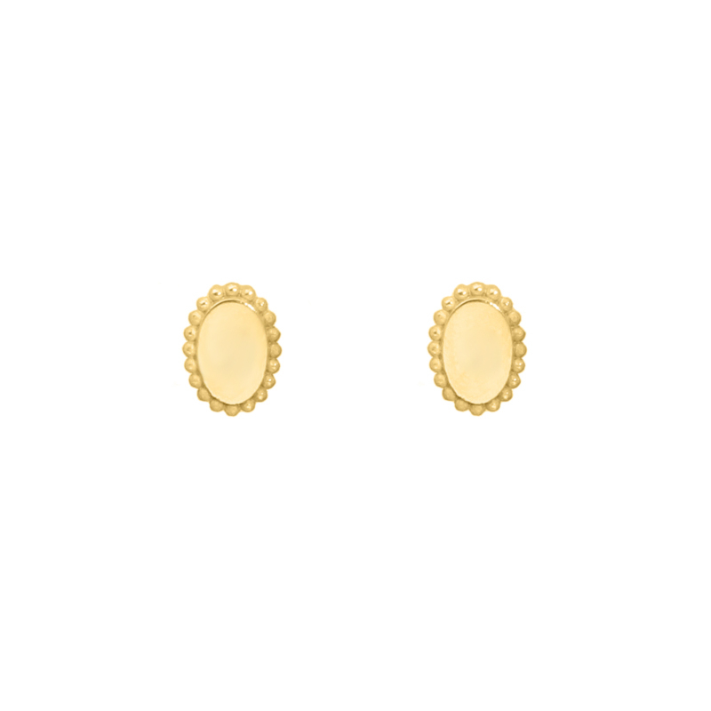 Vintage stud oorbellen goud