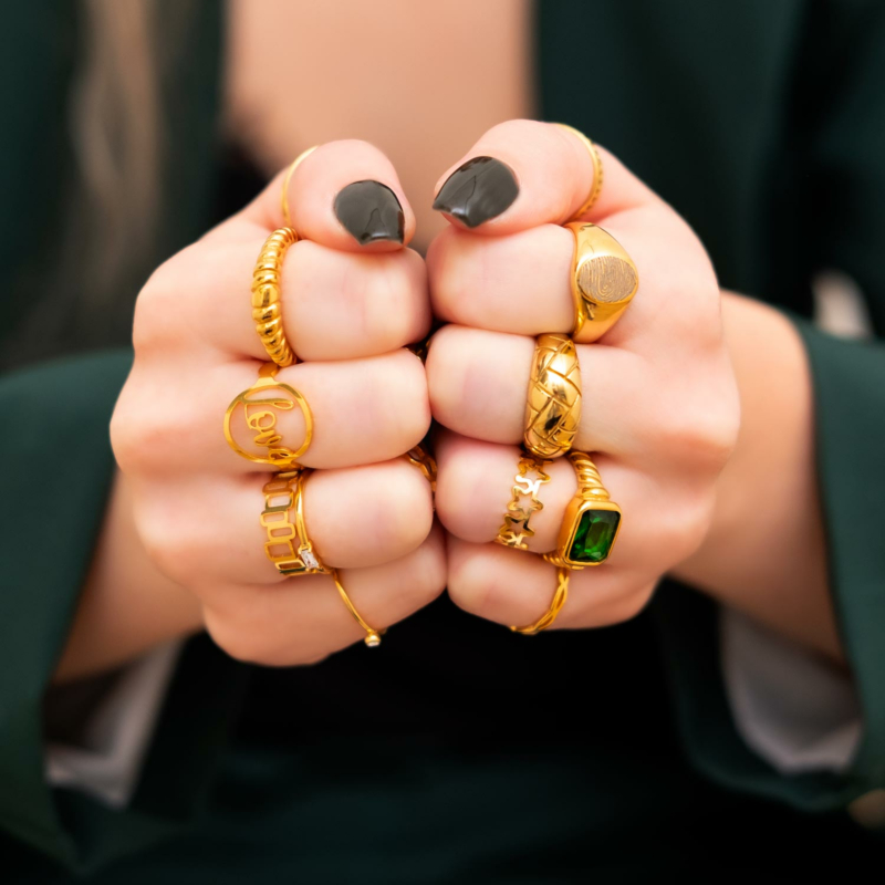 Goudkleurige ringen shoppen