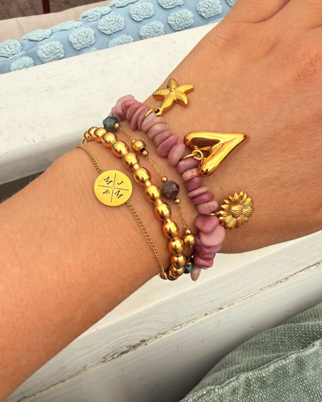 Armparty met gouden bangle