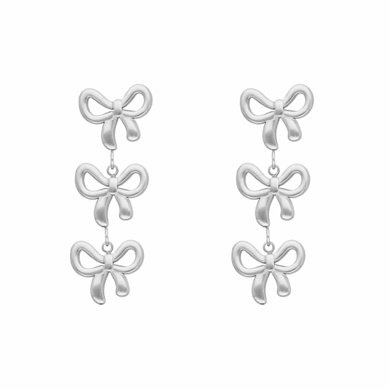 Oorhangers strikjes goudkleurig