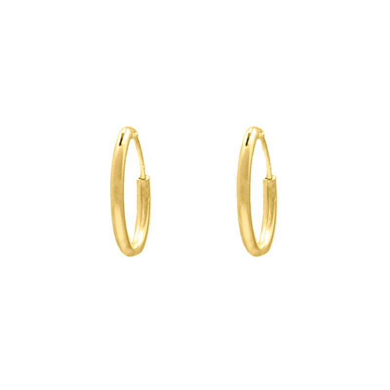 Oorringetjes Sterling Zilver 14 mm Verguld