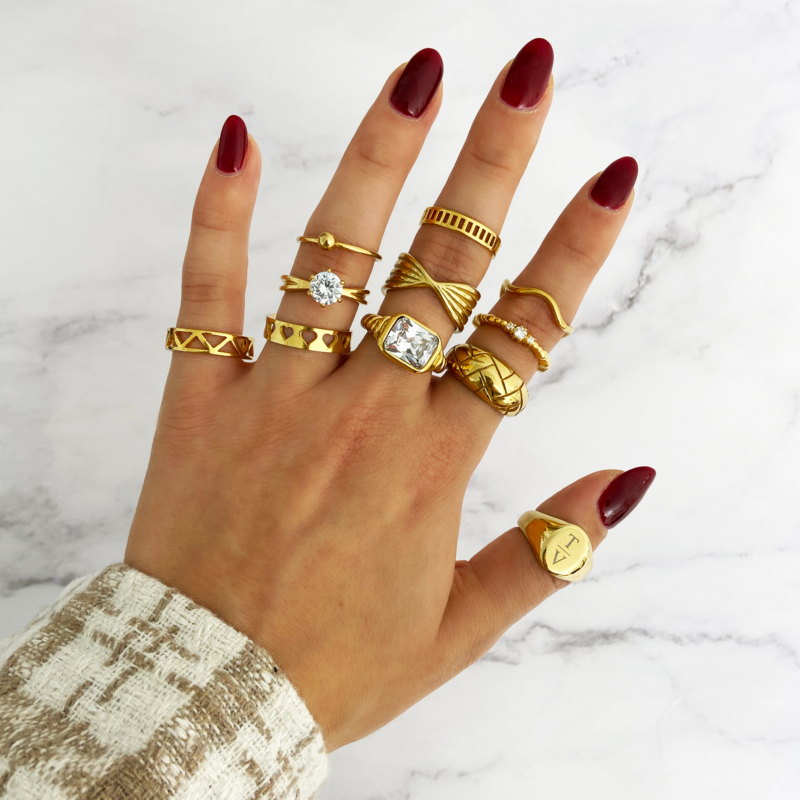 Mooie gouden ringparty