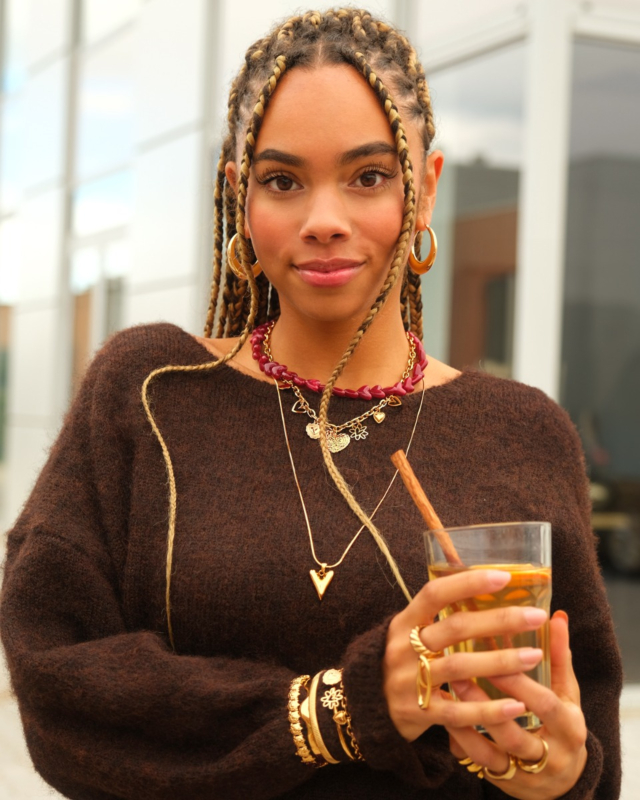 Gouden hartjes sieraden mix