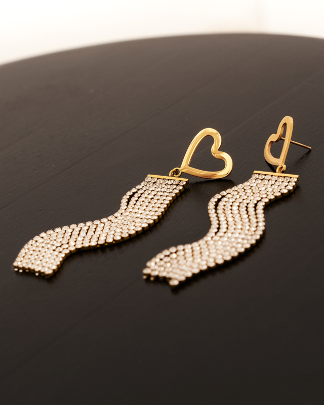 Party oorbellen met hartjes en tennis